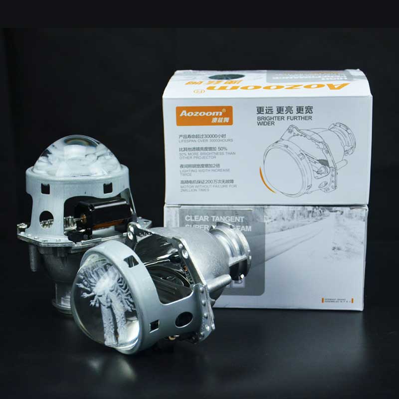 Aozoom Embossed Lens 3-Inch Bi Xenon HID Projector| Various Embossed Patterns